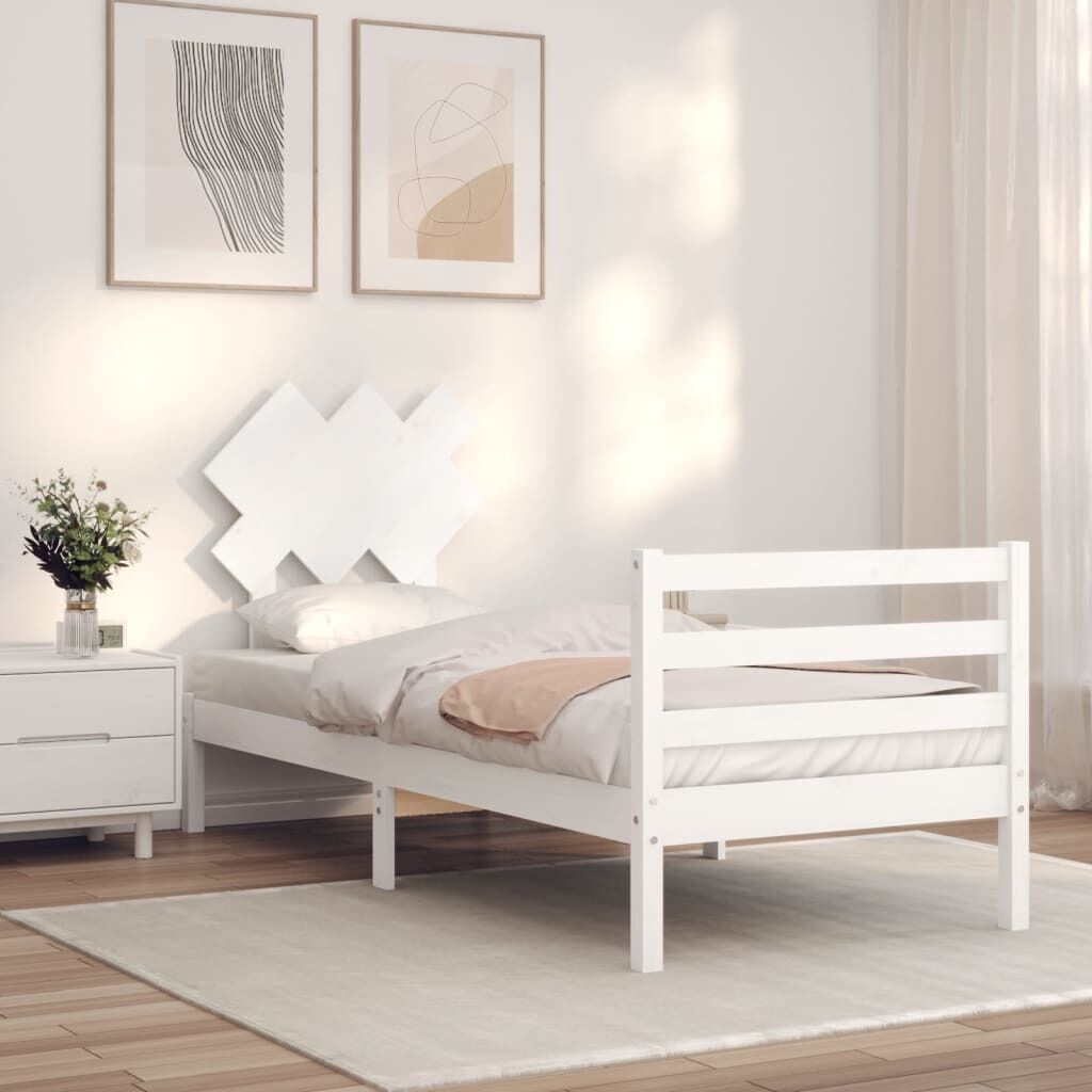 Bed Frame with Headboard Solid Wood Bed Frame with Headboard Solid Wood
