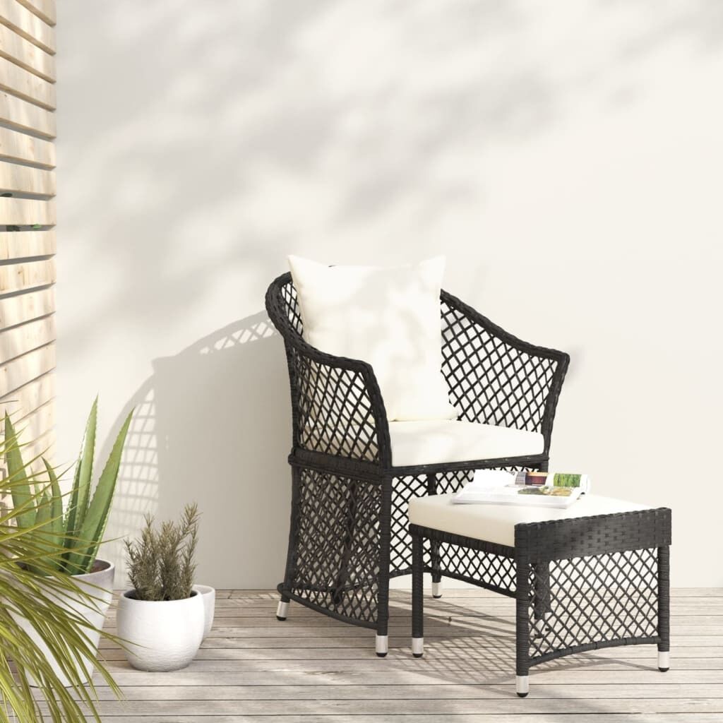 2 Piece Garden Lounge Set with Cushions Poly Rattan 2 Piece Garden Lounge Set with Cushions Poly Rattan