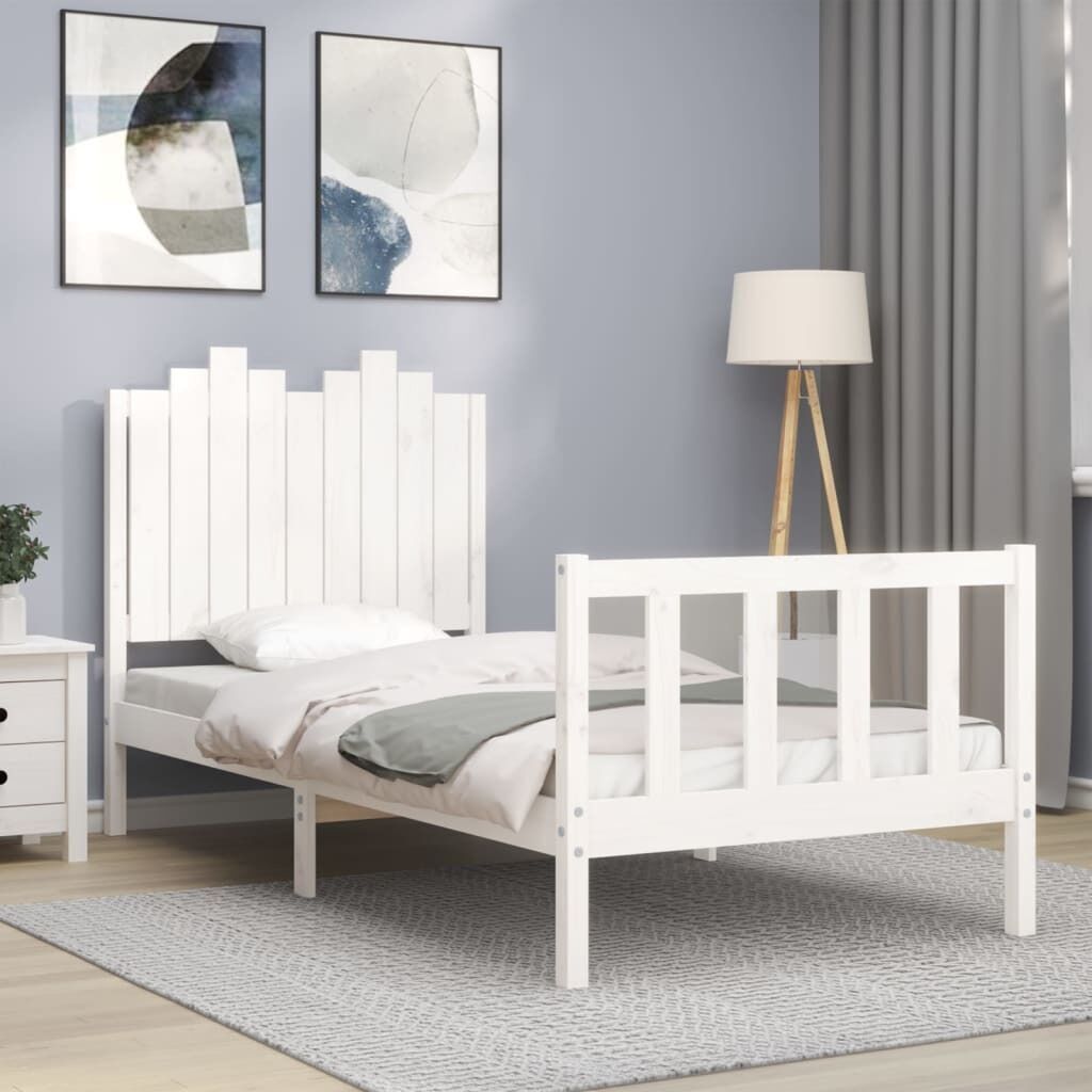 Bed Frame with Headboard Solid Wood Bed Frame with Headboard Solid Wood