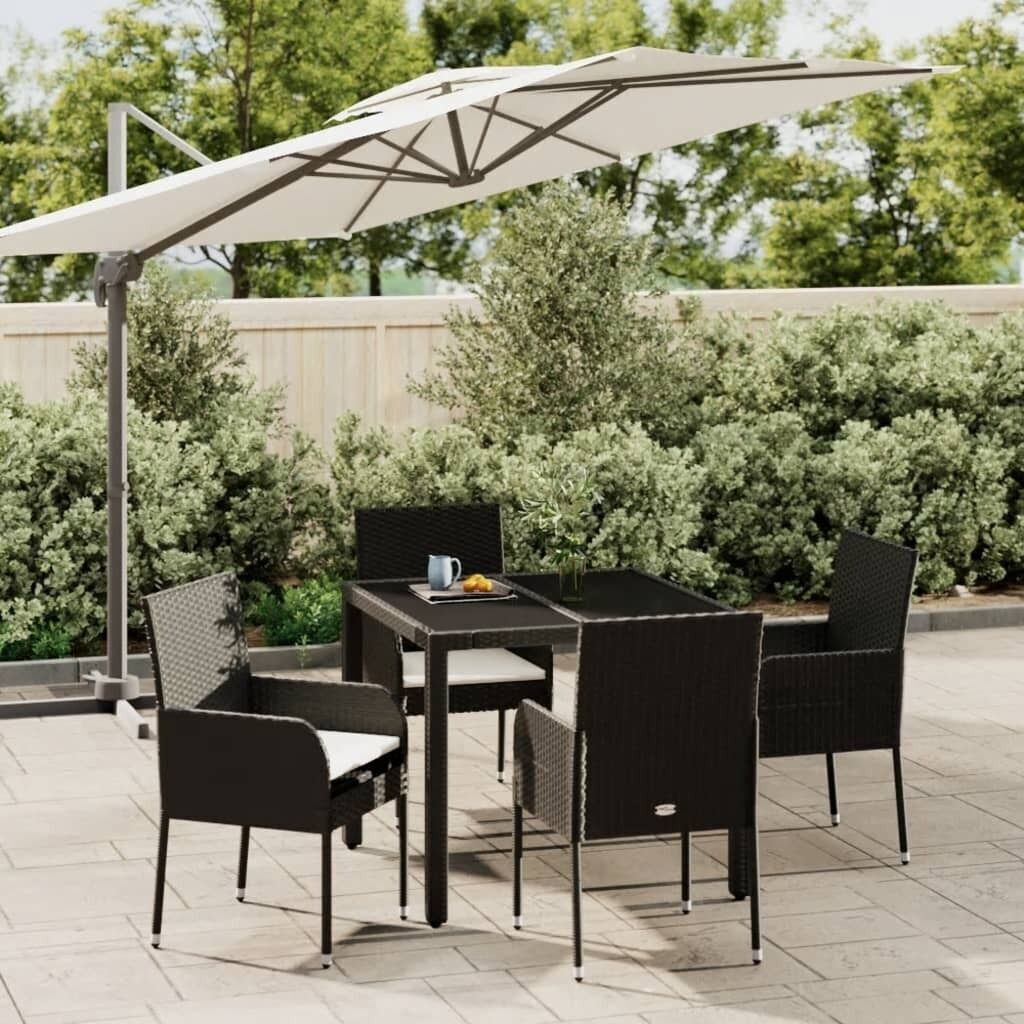 Garden Dining Set with Cushions Poly Rattan Garden Dining Set with Cushions Poly Rattan