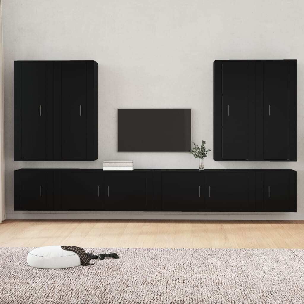 8 Piece TV Cabinet Set Engineered Wood 8 Piece TV Cabinet Set Engineered Wood