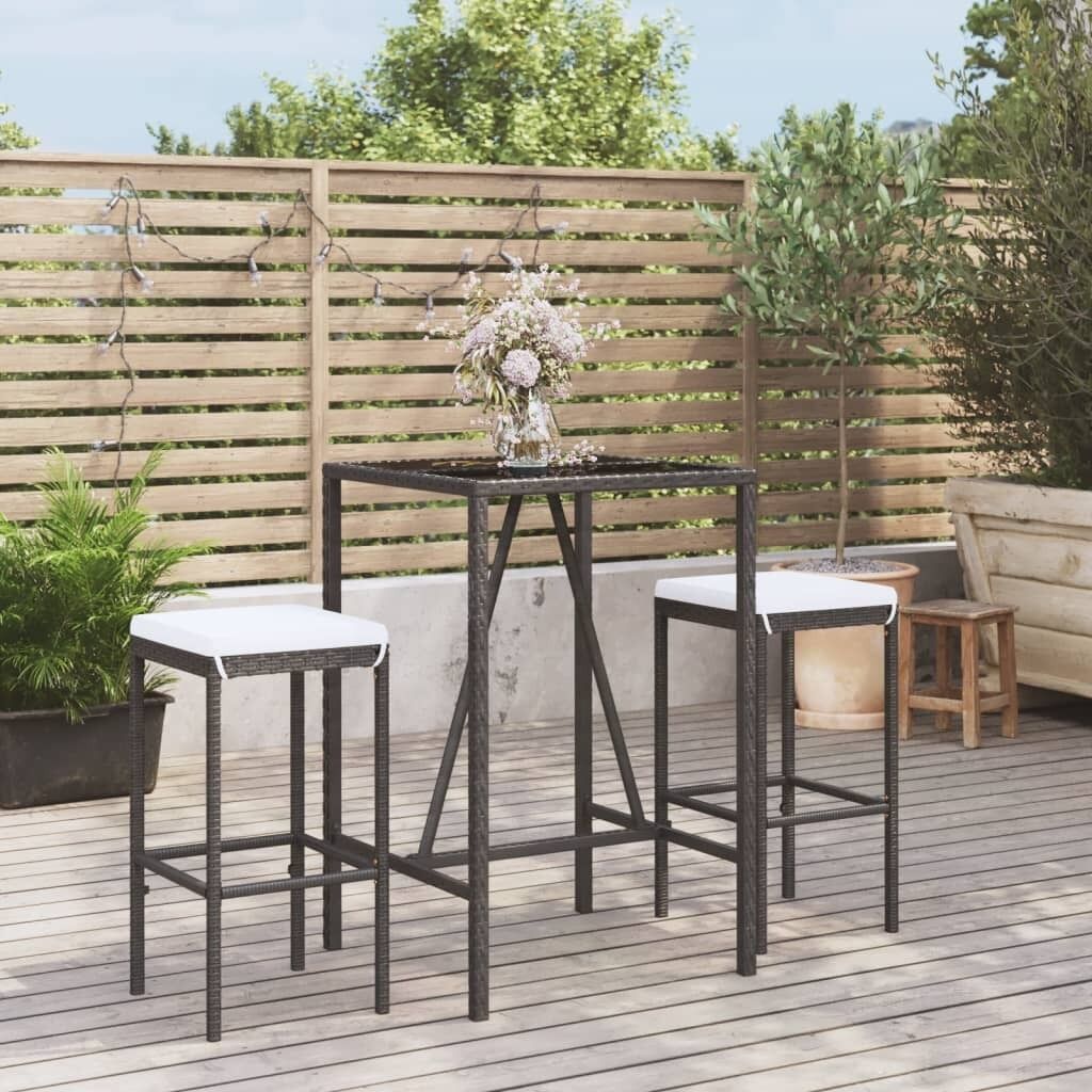 Garden Bar Set with Cushions Poly Rattan Garden Bar Set with Cushions Poly Rattan