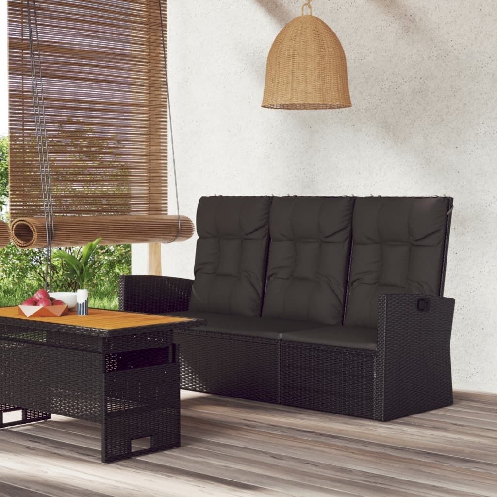 Reclining Garden Bench with Cushions 173 cm Poly rattan Reclining Garden Bench with Cushions 173 cm Poly rattan