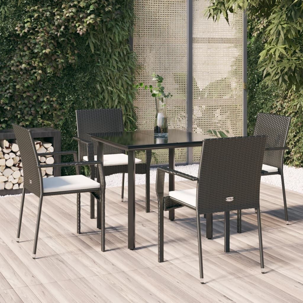 Garden Dining Set with Cushions Poly Rattan Garden Dining Set with Cushions Poly Rattan
