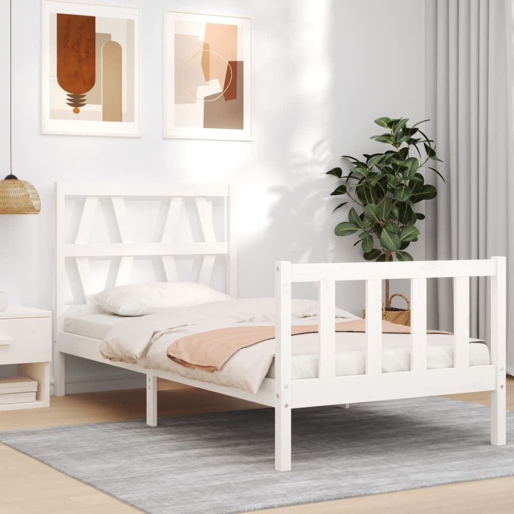 Bed Frame with Headboard Solid Wood Bed Frame with Headboard Solid Wood