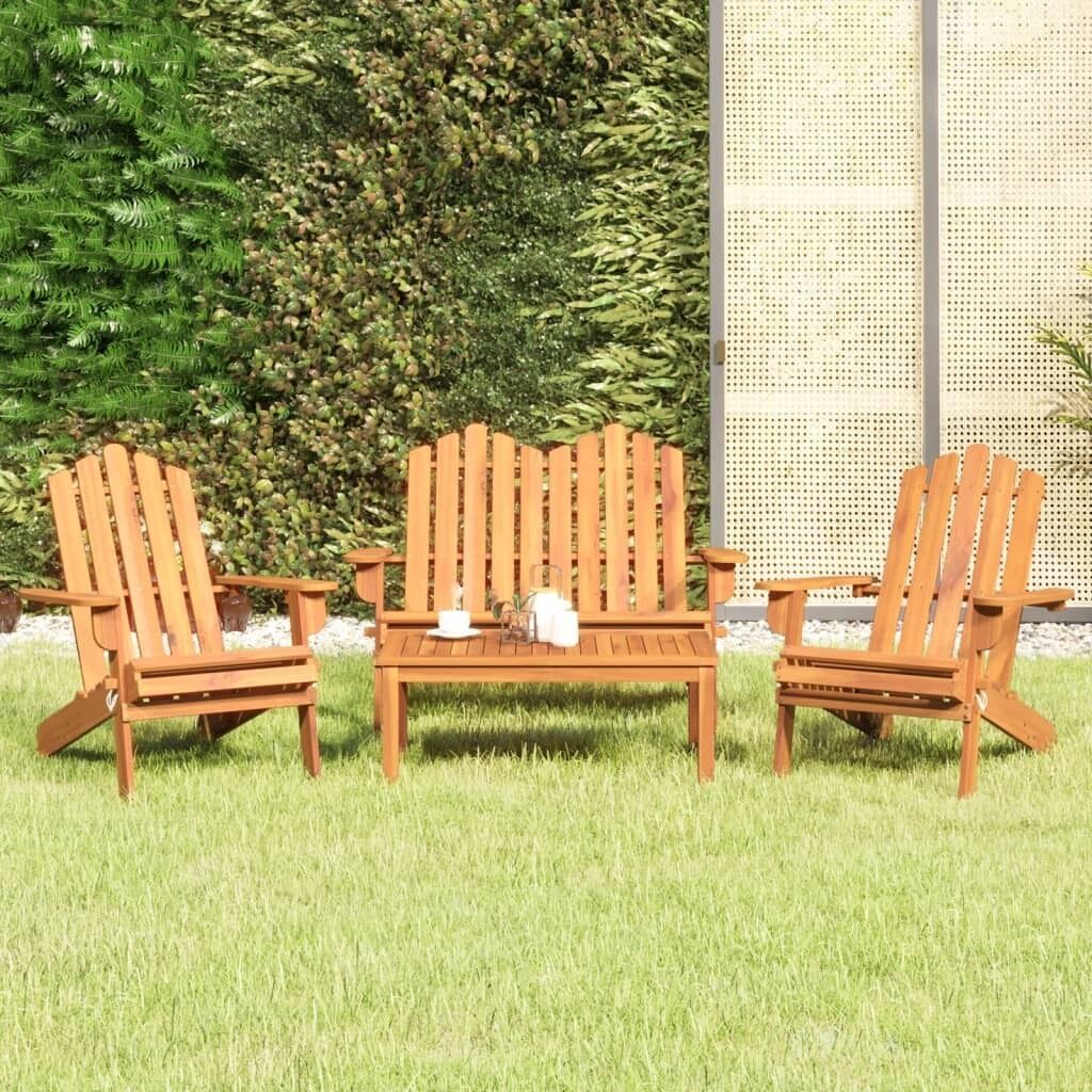 Adirondack Garden Lounge Set Solid Wood Acacia Adirondack Garden Lounge Set Solid Wood Acacia