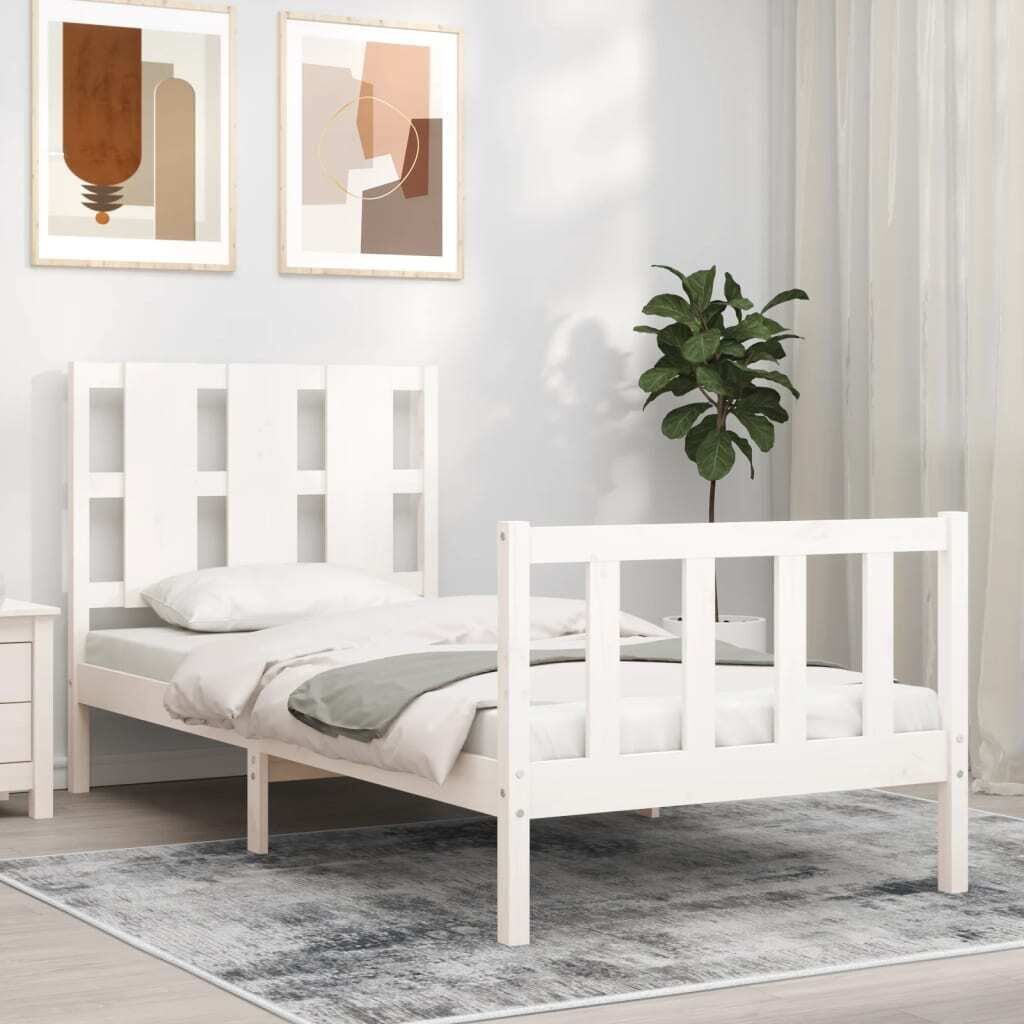 Bed Frame with Headboard Solid Wood Bed Frame with Headboard Solid Wood