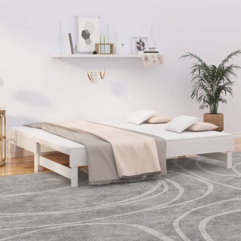 Pull-out Day Bed without Mattress 2x(90x190) cm Solid Wood Pine Pull-out Day Bed without Mattress 2x(90x190) cm Solid Wood Pine