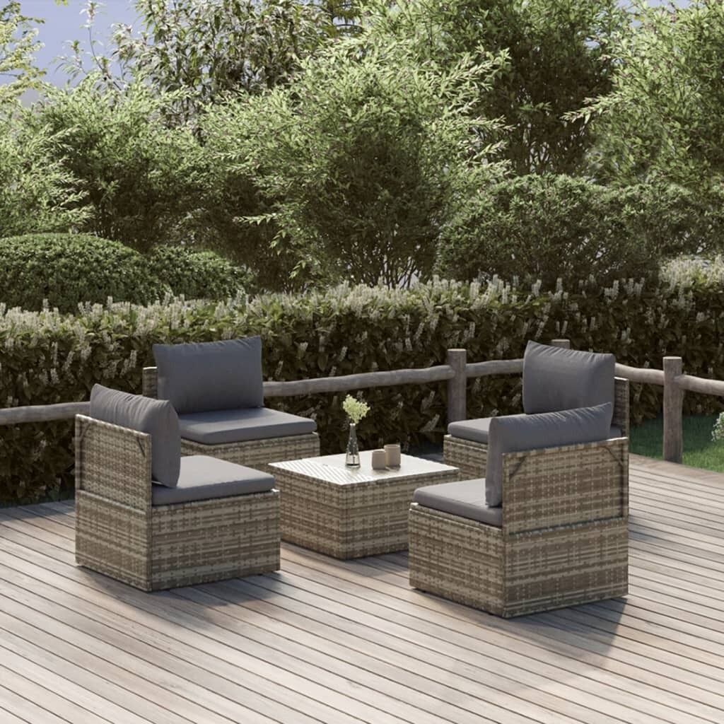 Garden Sofas Grey 57x57x56 cm Poly Rattan Garden Sofas Grey 57x57x56 cm Poly Rattan
