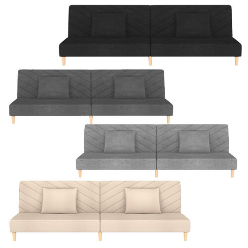 Wahiawa 2-Seater Sofa Bed with Two Pillows Fabric Wahiawa 2-Seater Sofa Bed with Two Pillows Fabric