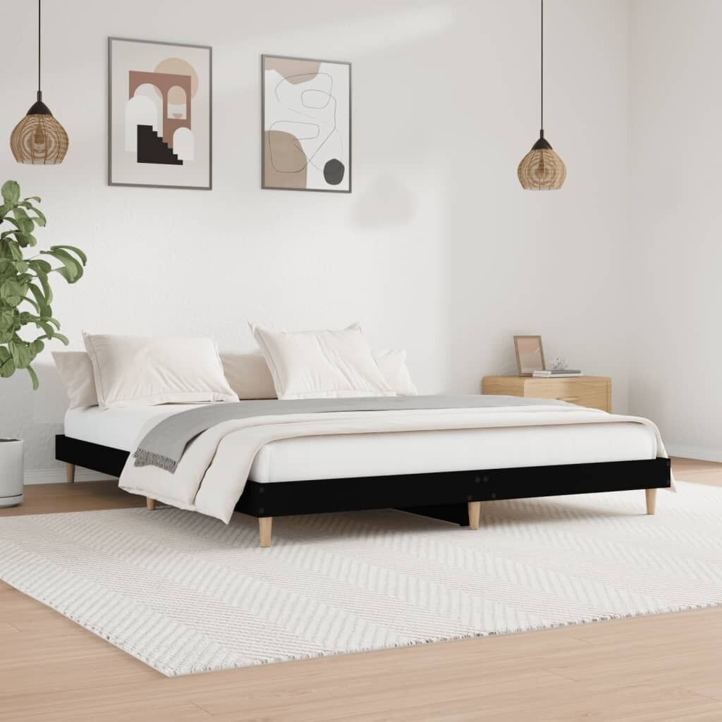 Bed Frame without Mattress White 183x203 cm King Engineered Wood Bed Frame without Mattress White 183x203 cm King Engineered Wood