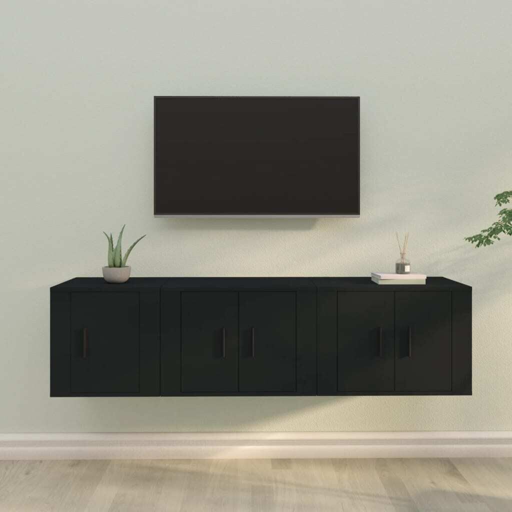 3 Piece TV Cabinet Set Engineered Wood 3 Piece TV Cabinet Set Engineered Wood