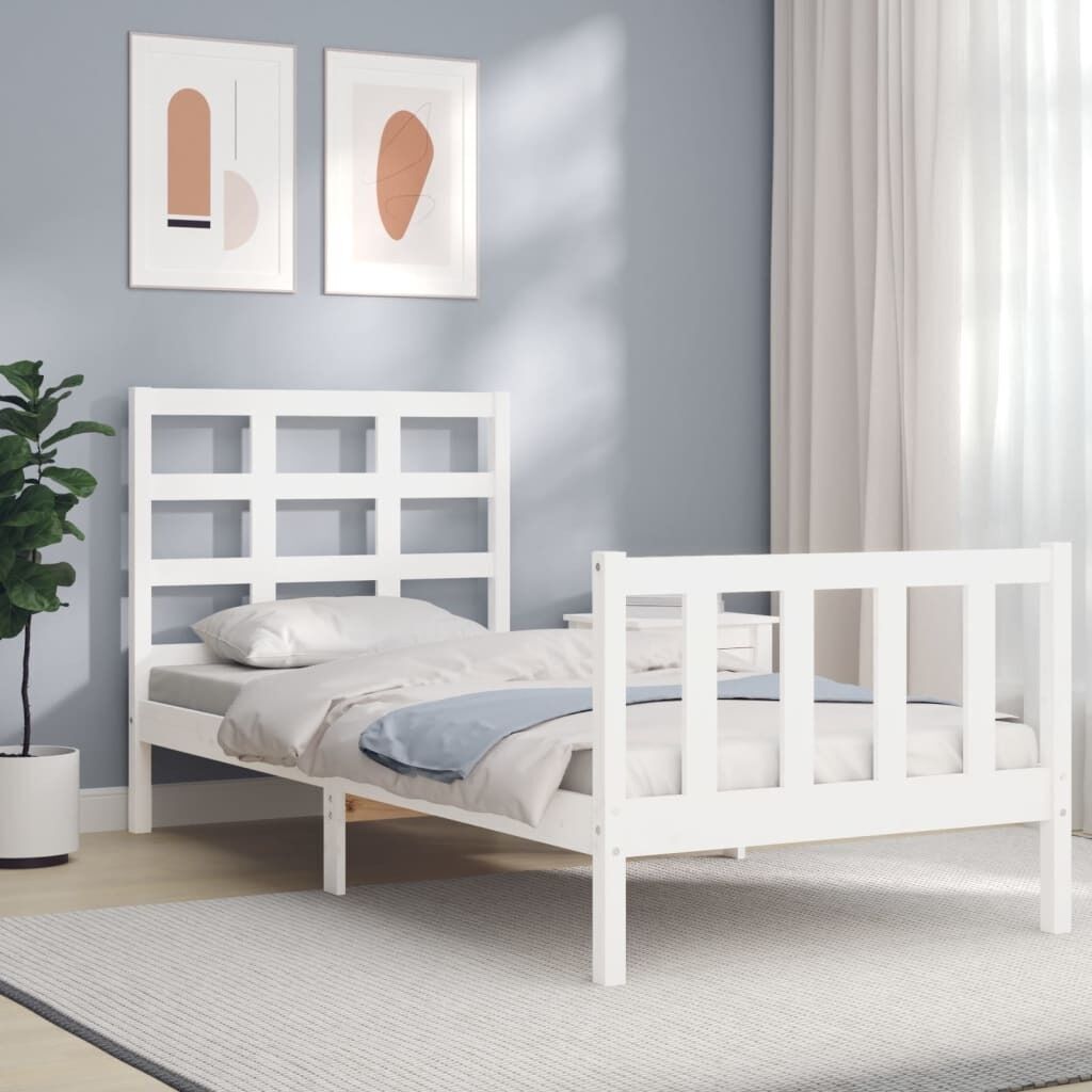 Bed Frame with Headboard Solid Wood Bed Frame with Headboard Solid Wood