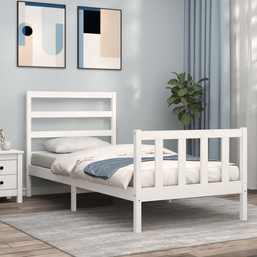 Bed Frame with Headboard Solid Wood Bed Frame with Headboard Solid Wood