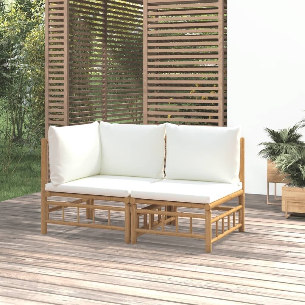 Garden Lounge Set with Cushions Bamboo Garden Lounge Set with Cushions Bamboo