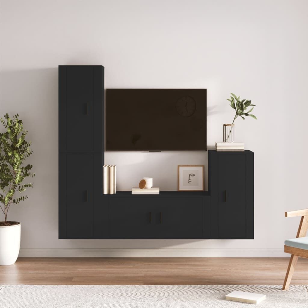 4 Piece TV Cabinet Set Engineered Wood 4 Piece TV Cabinet Set Engineered Wood