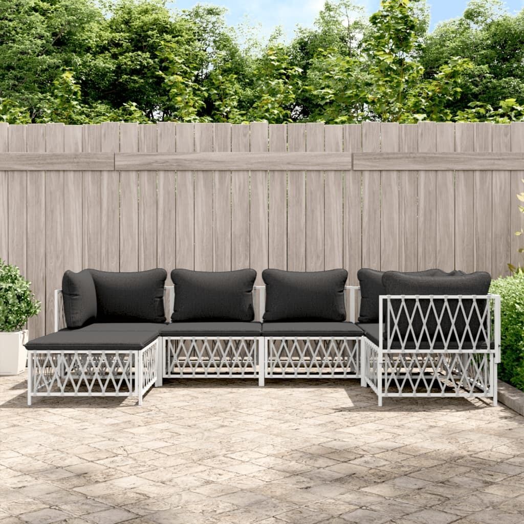 Garden Lounge Set with Cushions Steel Garden Lounge Set with Cushions Steel