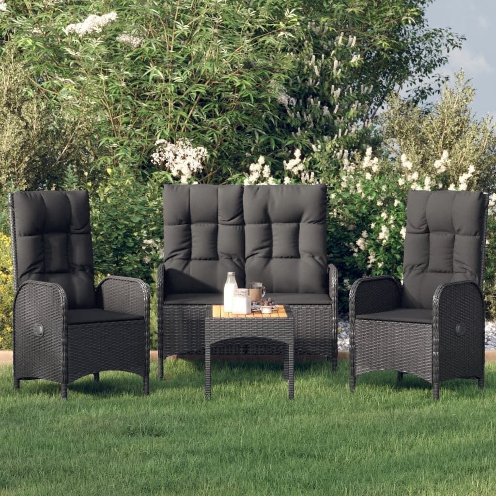 Garden Dining Set with Cushions Poly Rattan Garden Dining Set with Cushions Poly Rattan