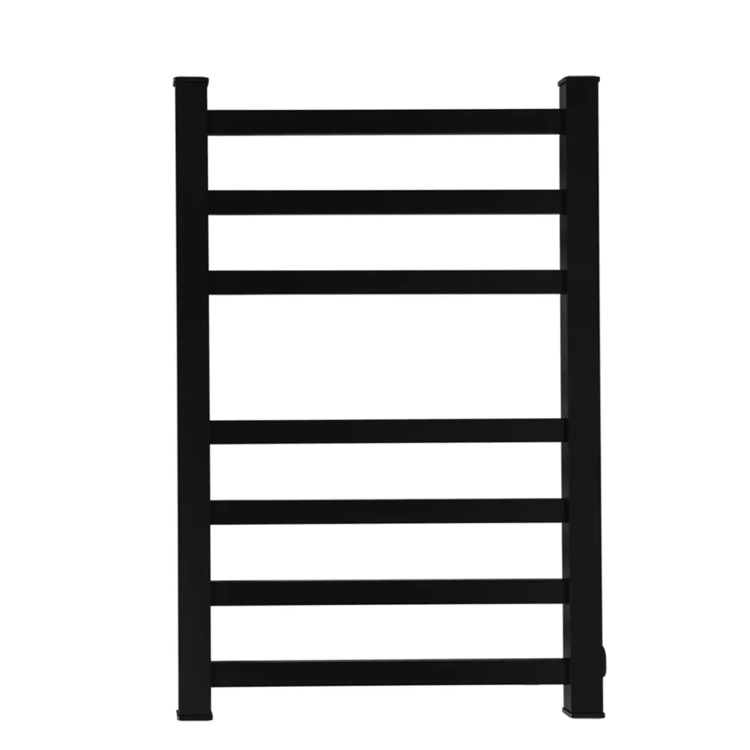 Heated Towel Rail Warmer Rack Wall Mounted Black Heated Towel Rail Warmer Rack Wall Mounted Black