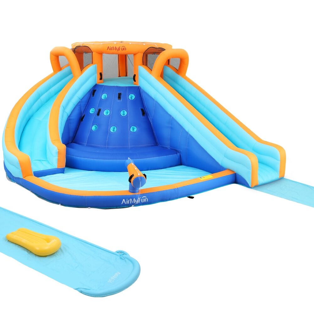 AirMyFun Kids Inflatable Pool Water Double Slide Park Jumping Castle 465X390CM AirMyFun Kids Inflatable Pool Water Double Slide Park Jumping Castle 465X390CM