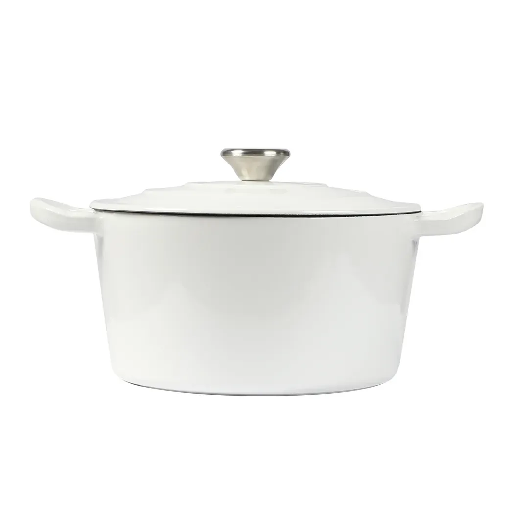 4L Enamel Dutch Oven Pot in White Colour 4L Enamel Dutch Oven Pot in White Colour