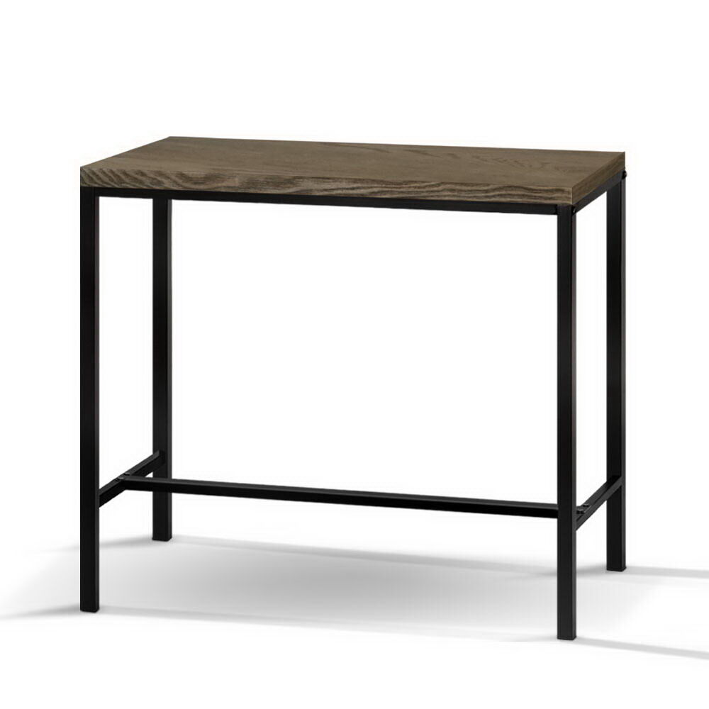 Artiss Vintage Industrial High Bar Table for Stool Kitchen Cafe Desk Dark Brown Artiss Vintage Industrial High Bar Table for Stool Kitchen Cafe Desk Dark Brown