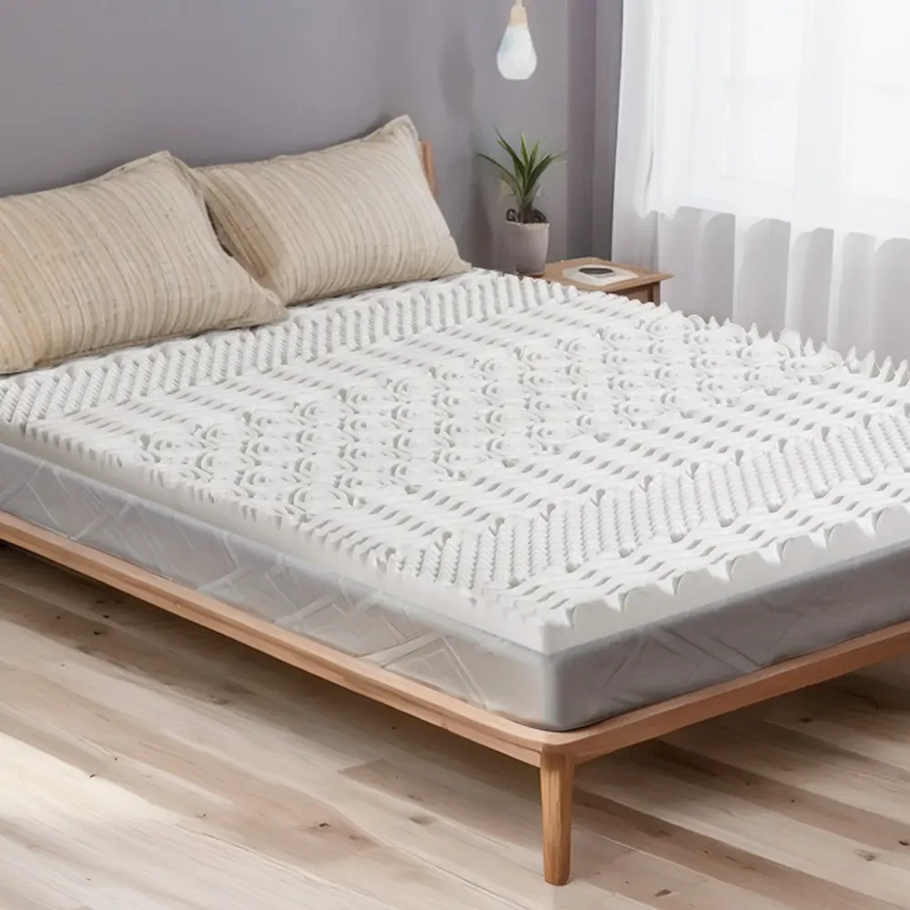 Memory Foam Mattress Topper 7-Zone Airflow Pad 8cm King White Memory Foam Mattress Topper 7-Zone Airflow Pad 8cm King White