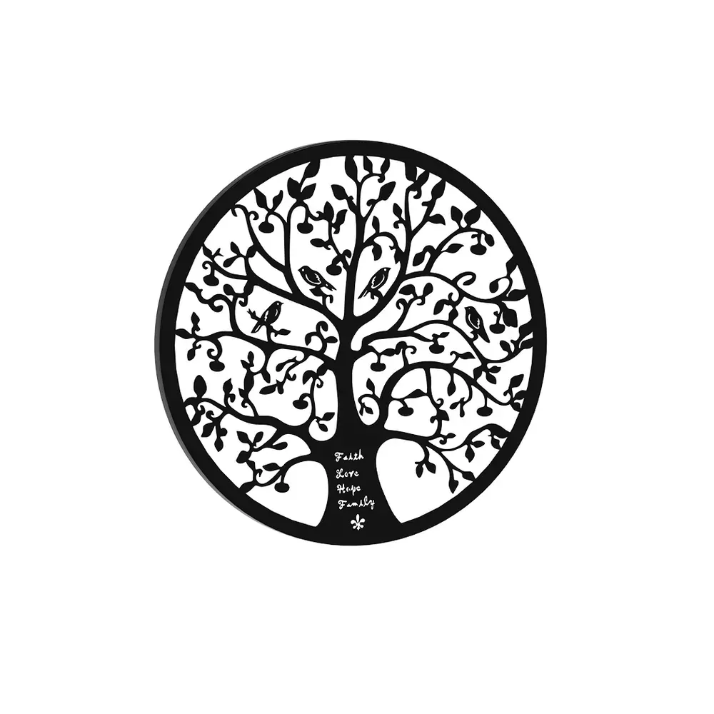 Metal Wall Art Hanging Sculpture Home Decor Leaf Tree of Life Round Frame Metal Wall Art Hanging Sculpture Home Decor Leaf Tree of Life Round Frame