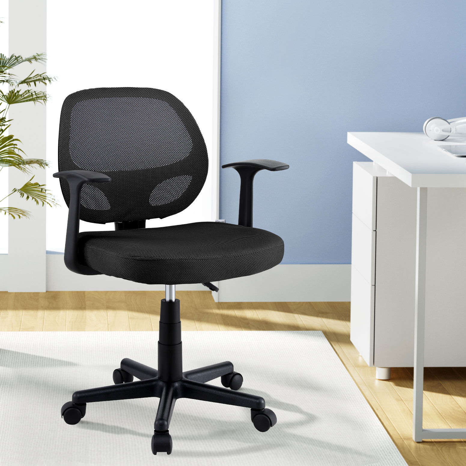 Artiss Mesh Office Chair Computer Gaming Desk Chairs Work Study Mid Back Black Artiss Mesh Office Chair Computer Gaming Desk Chairs Work Study Mid Back Black