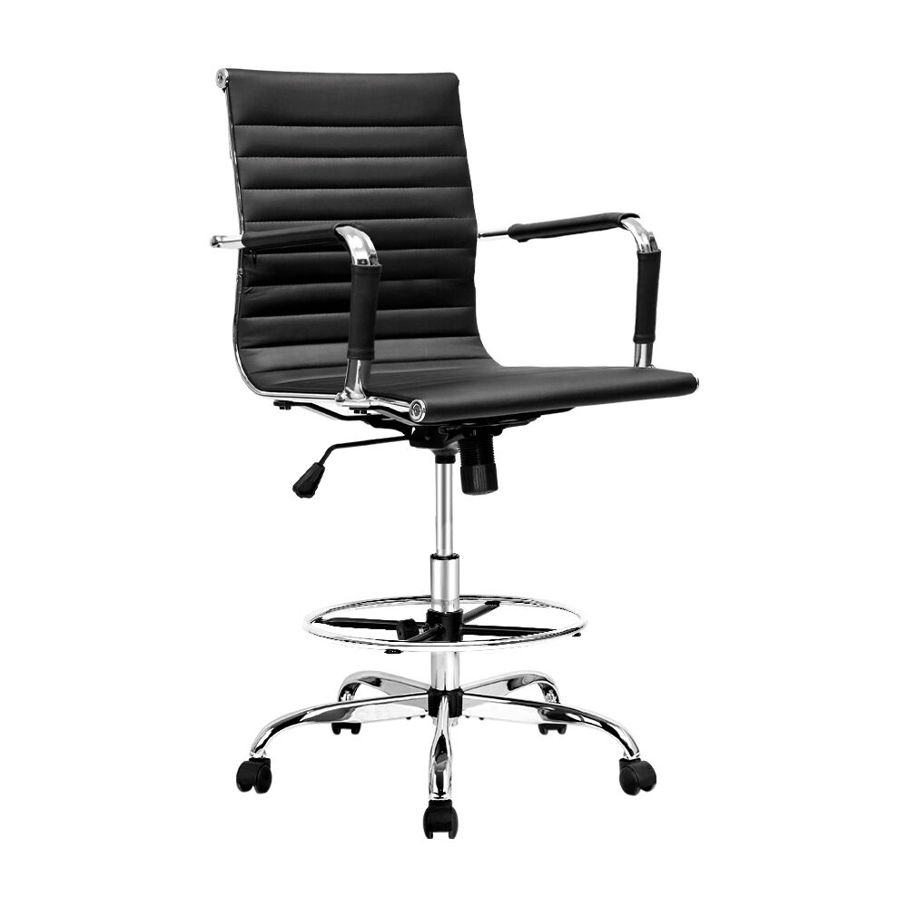 Office Chair Drafting Stool Leather Chairs Black Office Chair Drafting Stool Leather Chairs Black