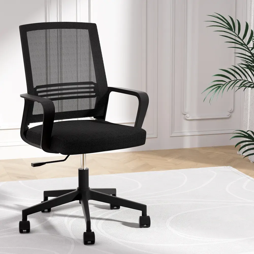 Mesh Office Chair Computer Gaming Desk Chairs Work Study Mid Back Black Mesh Office Chair Computer Gaming Desk Chairs Work Study Mid Back Black