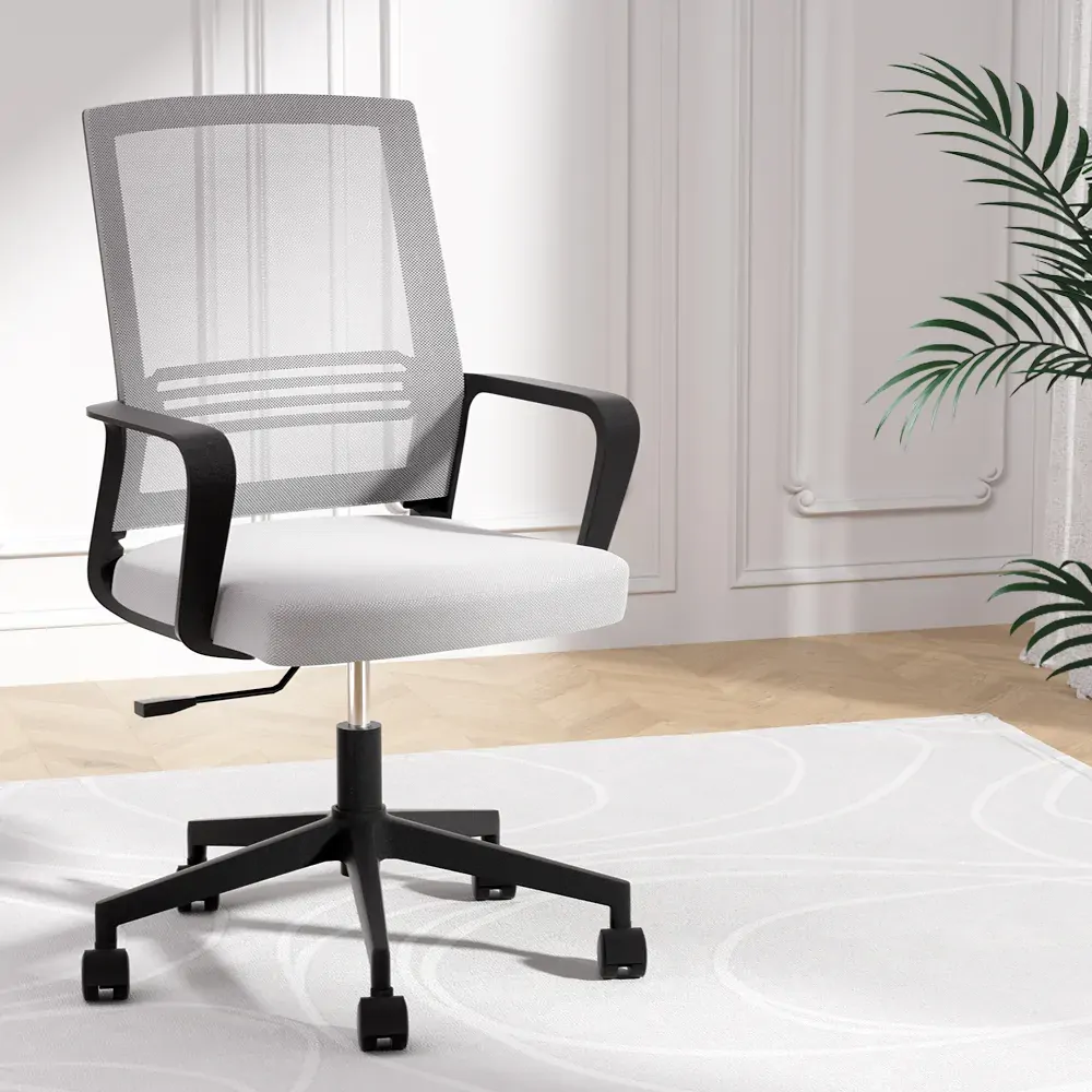 Mesh Office Chair Computer Gaming Desk Chairs Work Study Mid Back Grey Mesh Office Chair Computer Gaming Desk Chairs Work Study Mid Back Grey