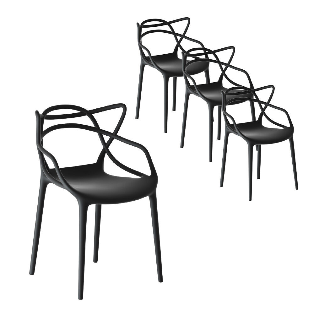 Gardeon 4PC Outdoor Dining Chairs PP Portable Stackable Chair Patio Furniture Gardeon 4PC Outdoor Dining Chairs PP Portable Stackable Chair Patio Furniture