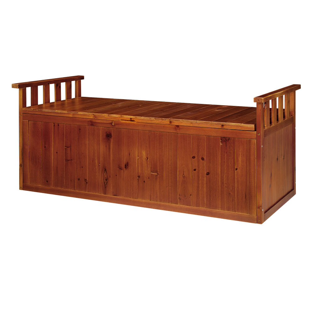 Gardeon Outdoor Storage Bench Box 129cm Wooden Garden Toy Chest Sheds Patio Furniture XL Natural Gardeon Outdoor Storage Bench Box 129cm Wooden Garden Toy Chest Sheds Patio Furniture XL Natural