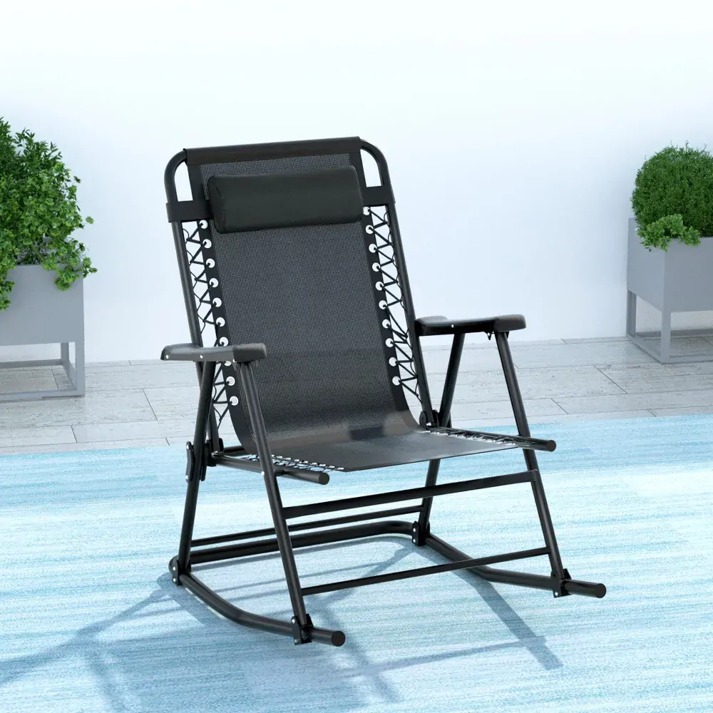 Outdoor Rocking Chair Folding Reclining Recliner Patio Furniture Garden Outdoor Rocking Chair Folding Reclining Recliner Patio Furniture Garden