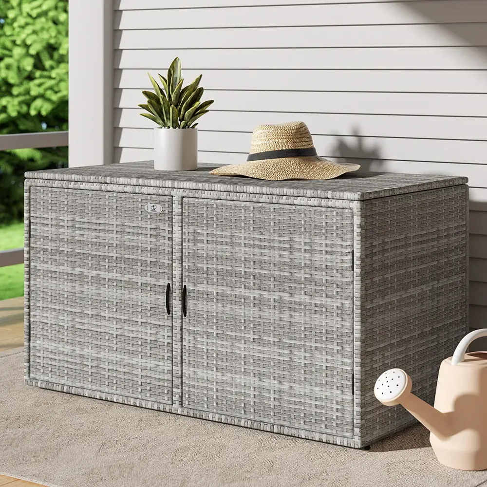 Outdoor Storage Cabinet Box Deck Wicker Shelf Chest Garden Shed Tools Outdoor Storage Cabinet Box Deck Wicker Shelf Chest Garden Shed Tools