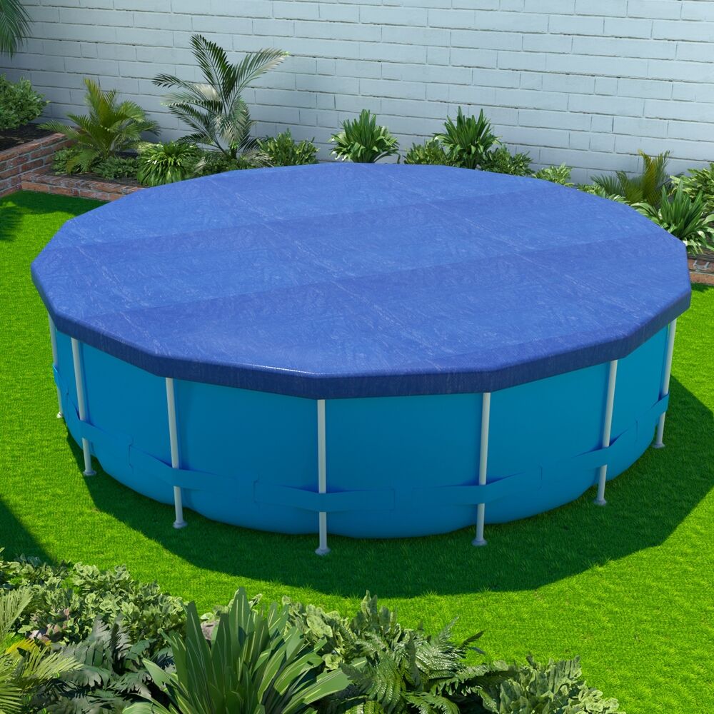 Aquabuddy Pool Cover Fit 3.66m Round Above-ground Swimming Pool Blanket Blue Aquabuddy Pool Cover Fit 3.66m Round Above-ground Swimming Pool Blanket Blue