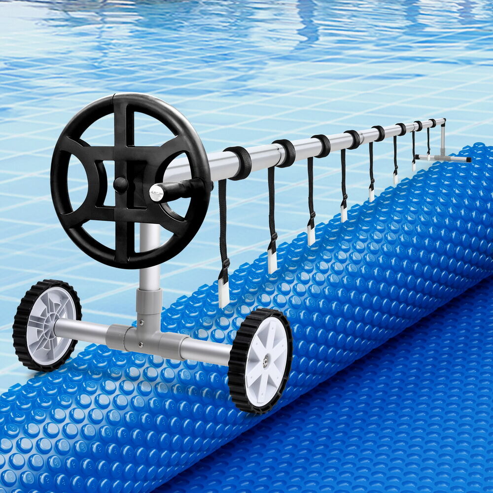 Aquabuddy Pool Cover 600 Micron 6.5x3m w/ Roller 4m Swimming Pools Solar Blanket Aquabuddy Pool Cover 600 Micron 6.5x3m w/ Roller 4m Swimming Pools Solar Blanket