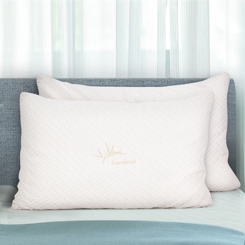 Memory Foam Pillow Bamboo Cover Twin Pack Memory Foam Pillow Bamboo Cover Twin Pack