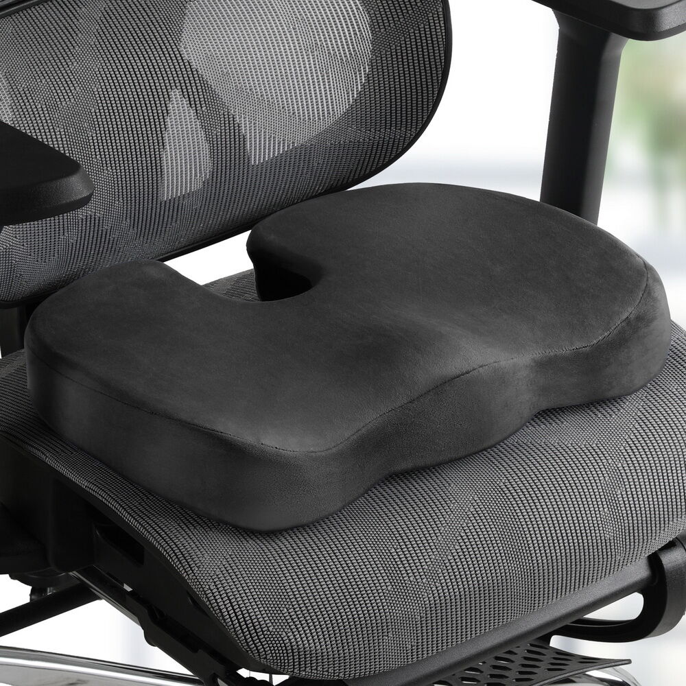Giselle Bedding Seat Cushion Memory Foam Pillow Back Pain Relief Chair Pad Black Giselle Bedding Seat Cushion Memory Foam Pillow Back Pain Relief Chair Pad Black