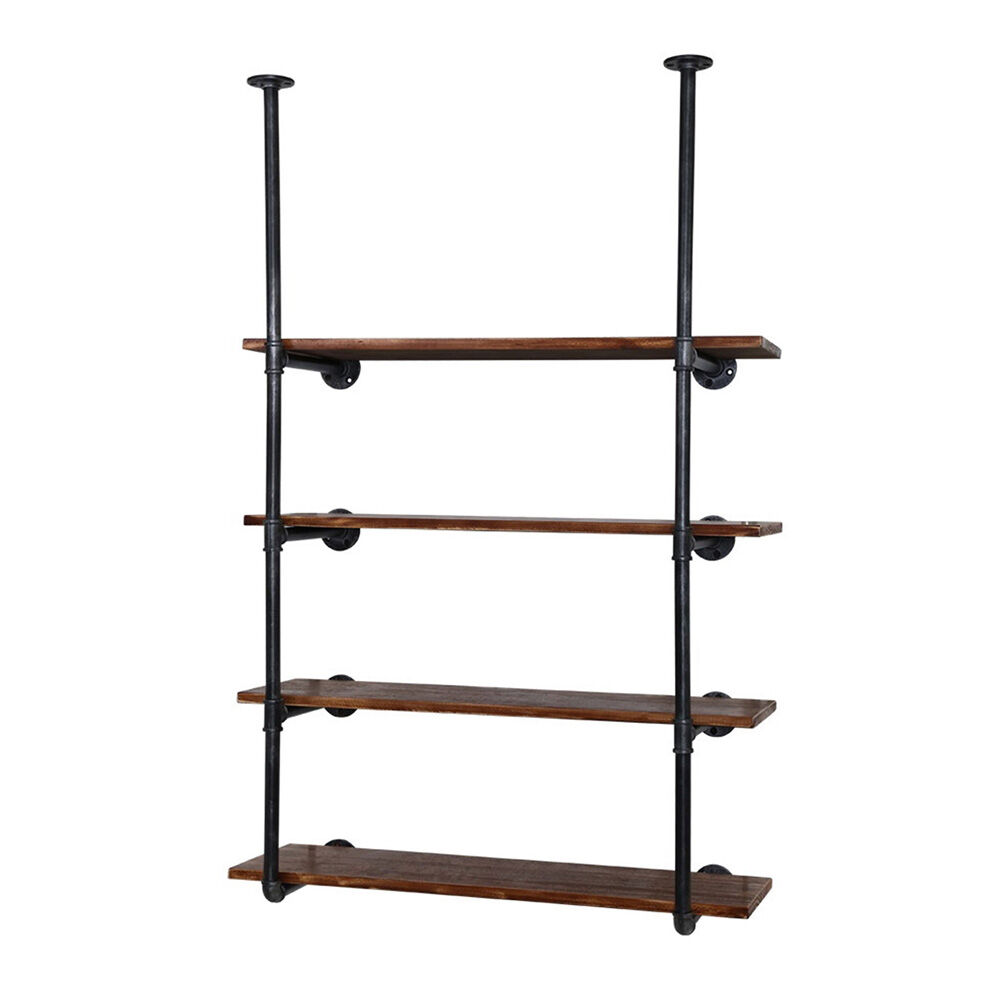 Bookshelf DIY Pipe Shelf 4 Tiers - INGE Bookshelf DIY Pipe Shelf 4 Tiers - INGE
