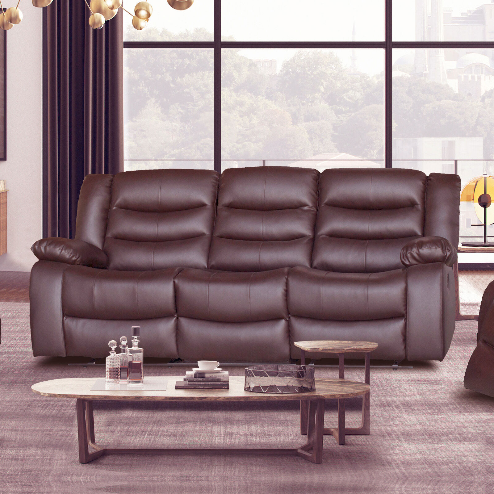 Fantasy Recliner Pu Leather 3R Brown Fantasy Recliner Pu Leather 3R Brown