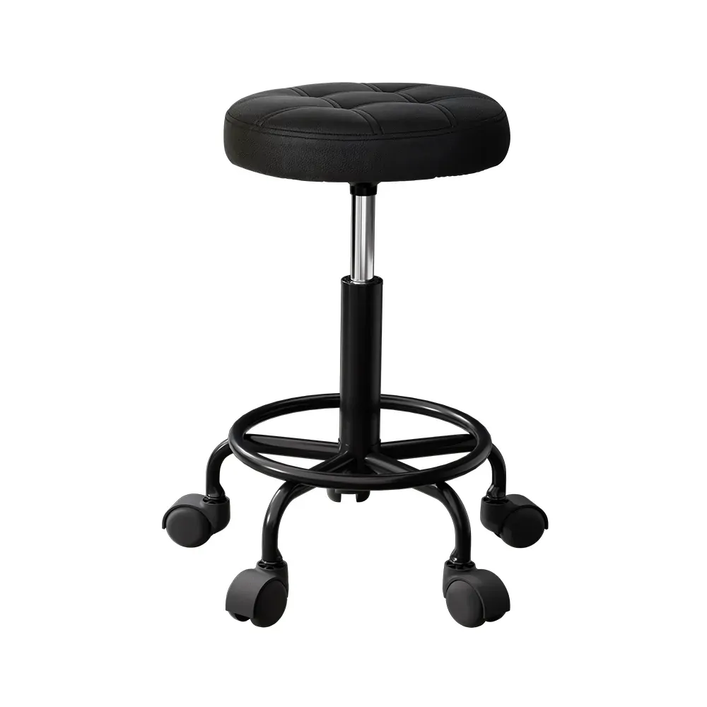 Salon Stool Round Swivel Chairs Black Salon Stool Round Swivel Chairs Black