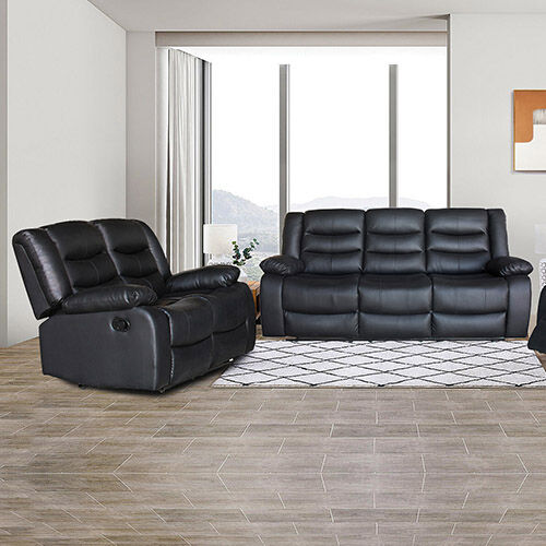 Fantasy Recliner PU Leather 3R+2R Black Fantasy Recliner PU Leather 3R+2R Black