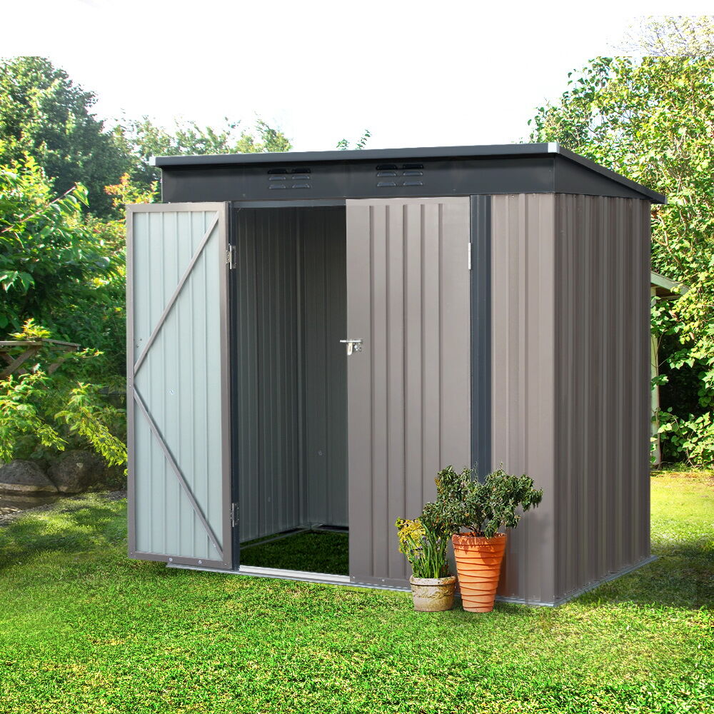 Garden Shed 1.95x1.31M Sheds Outdoor Storage Steel Workshop House Tool Double Door Garden Shed 1.95x1.31M Sheds Outdoor Storage Steel Workshop House Tool Double Door