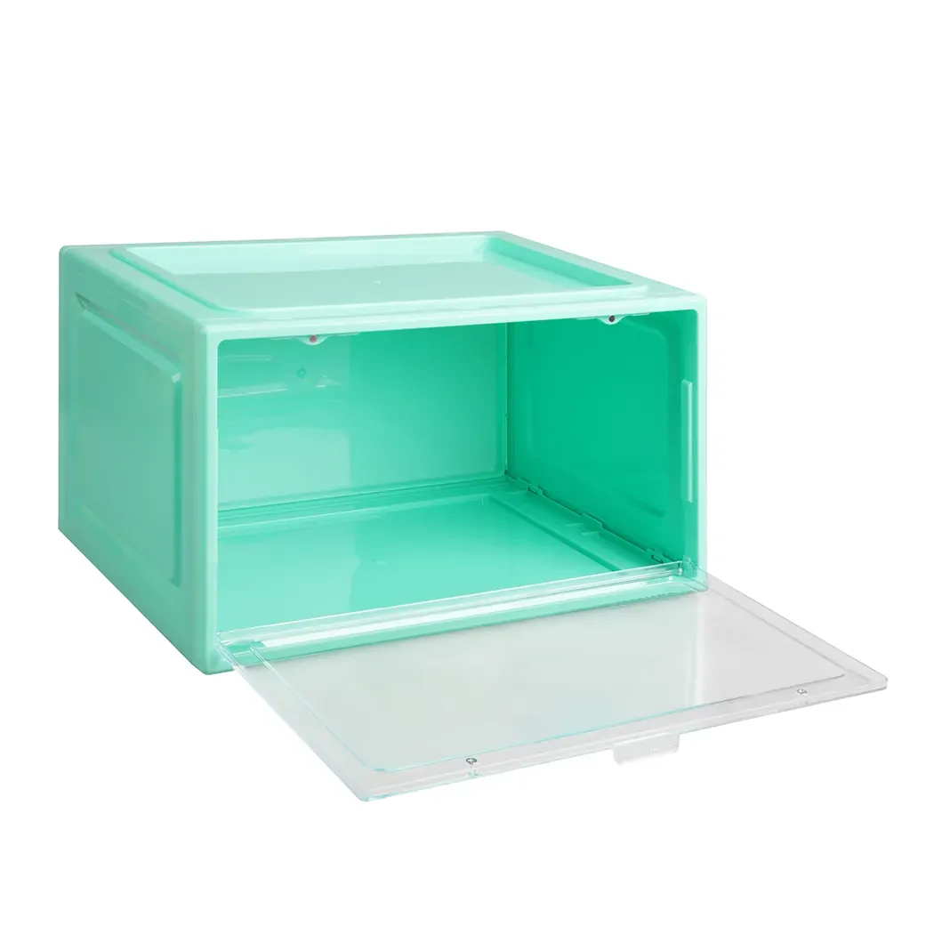 Sneaker Display Case Stackable Cyan Sneaker Display Case Stackable Cyan