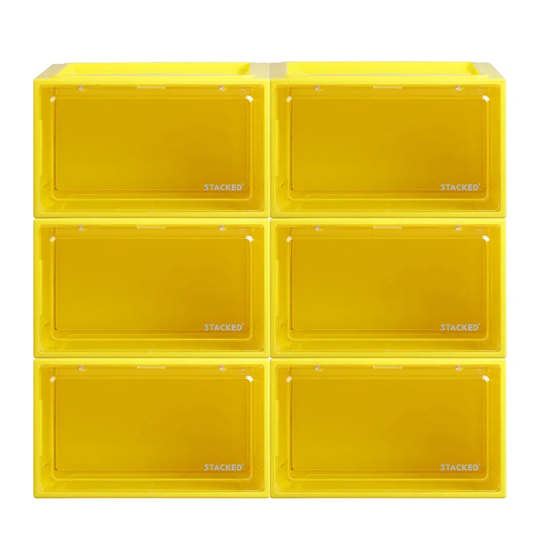 Sneaker Display Case 6x Clear Yellow Sneaker Display Case 6x Clear Yellow