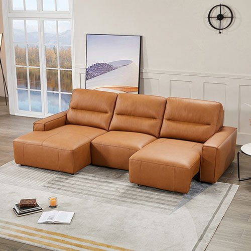 Albany Sofa Leather with Tan Color Albany Sofa Leather with Tan Color