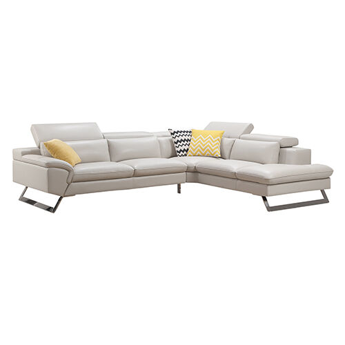 Marina 5 Seater Leatherette Corner Sofa with Chaise in Cream Colour Marina 5 Seater Leatherette Corner Sofa with Chaise in Cream Colour