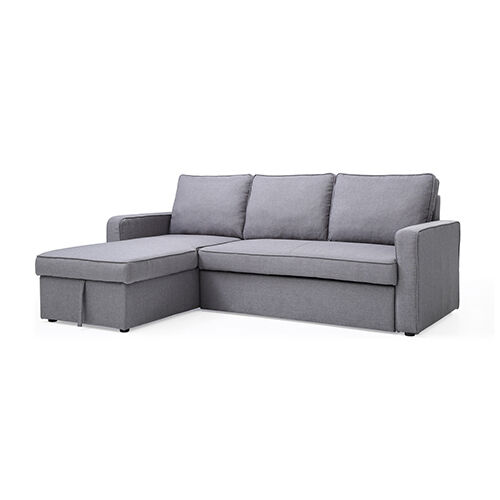 Haddam 2 Seater Sofa Bed with pull Out Storage Corner Chaise Lounge Set in Grey Haddam 2 Seater Sofa Bed with pull Out Storage Corner Chaise Lounge Set in Grey